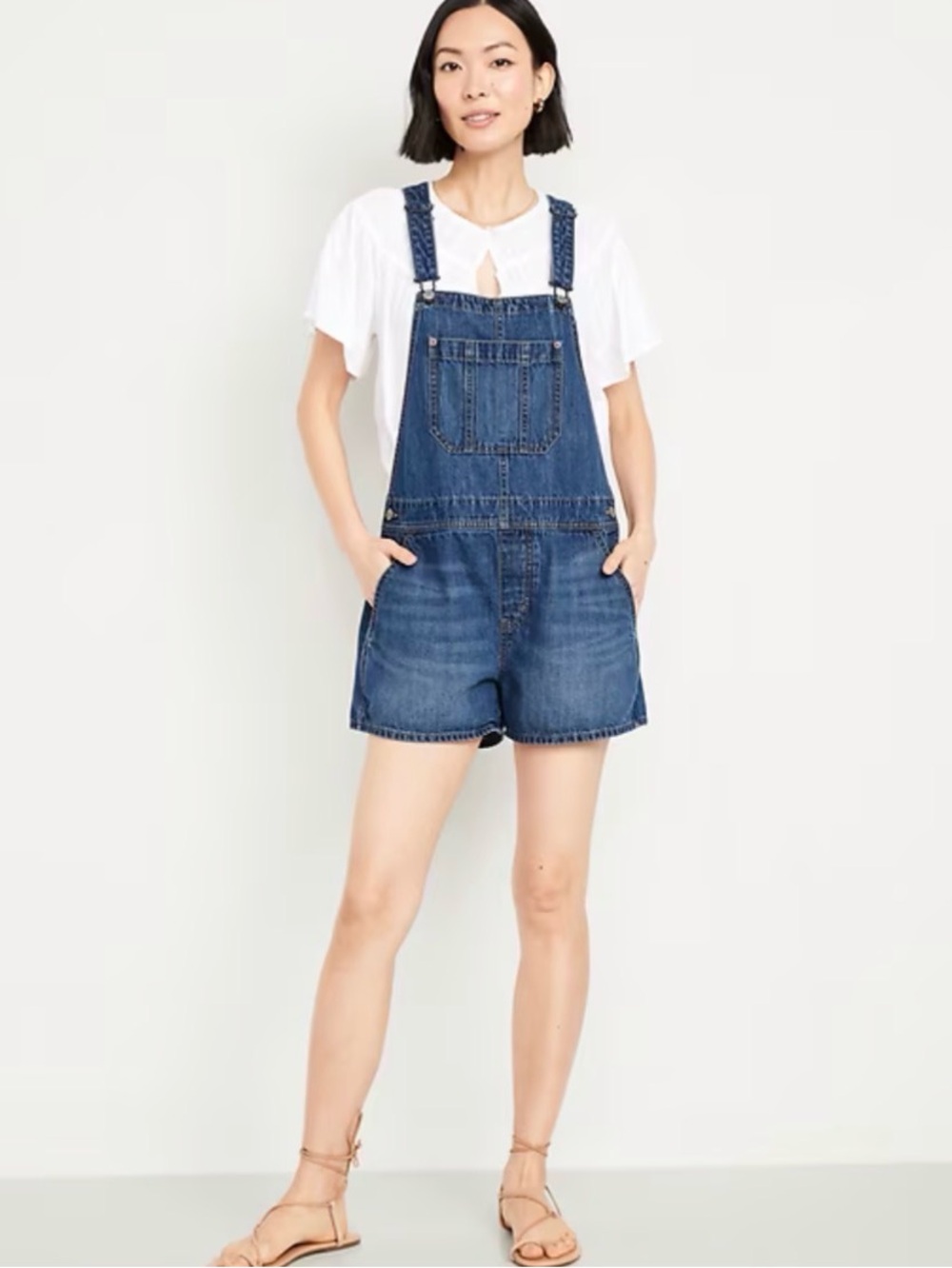 Old Navy Blue Denim Short Overalls